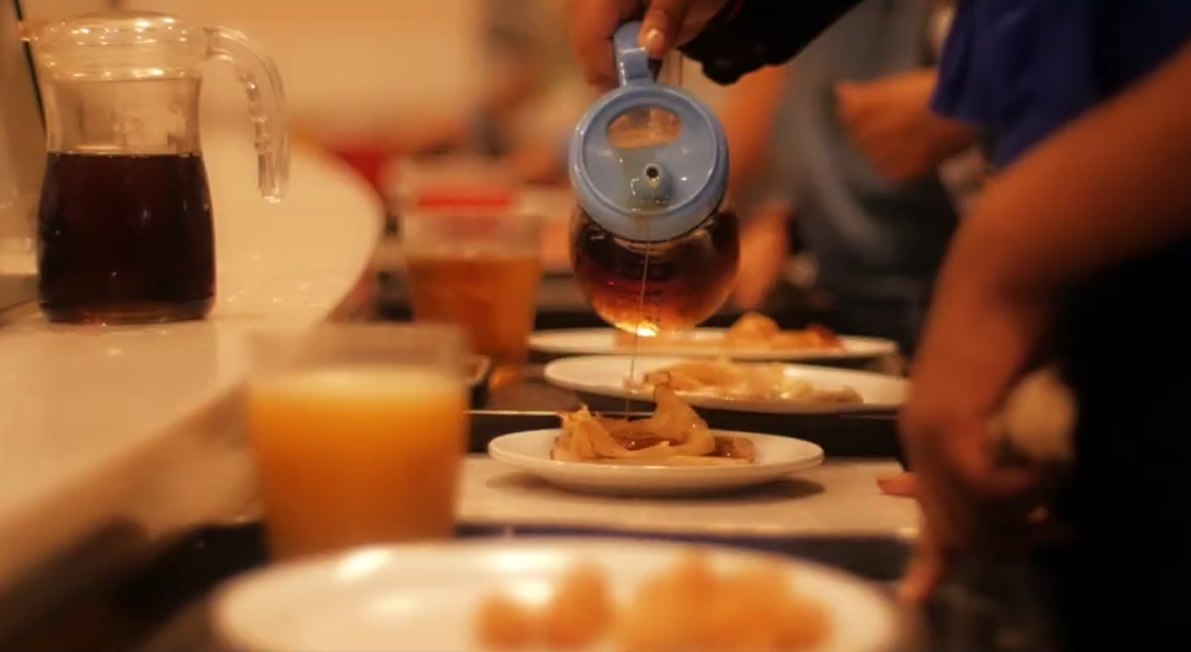 Comidas en el comedor del campus