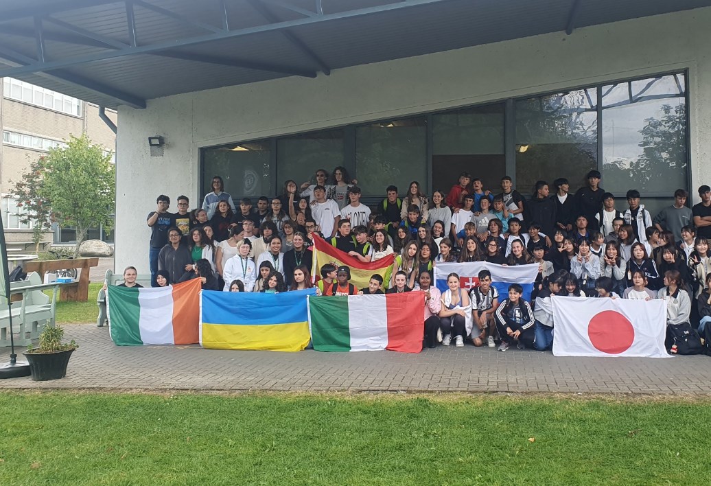 Grupo internacional de alumnos en Carlow, Irlanda