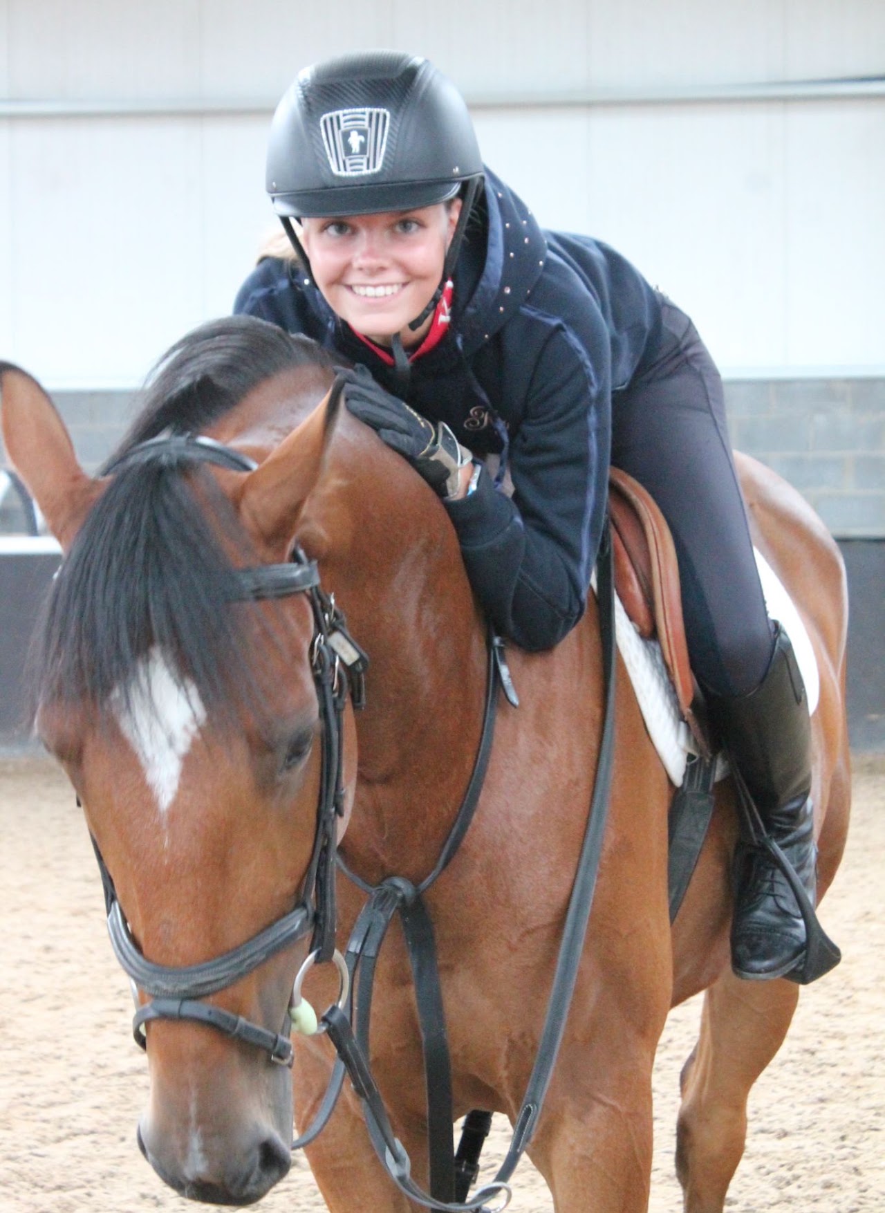 Alumnos montando a caballo