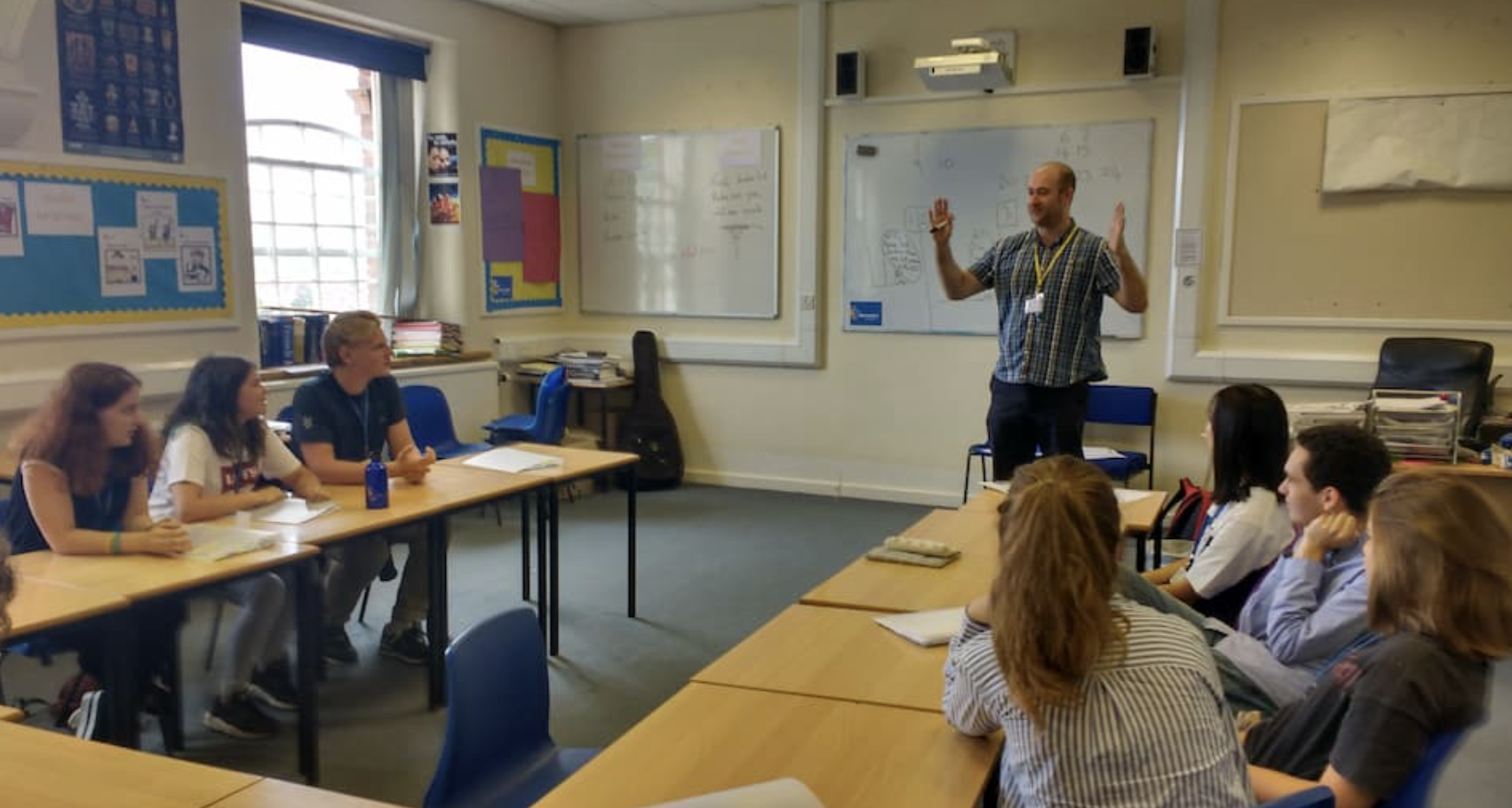 Aula del programa de inglés en Shrewsbury