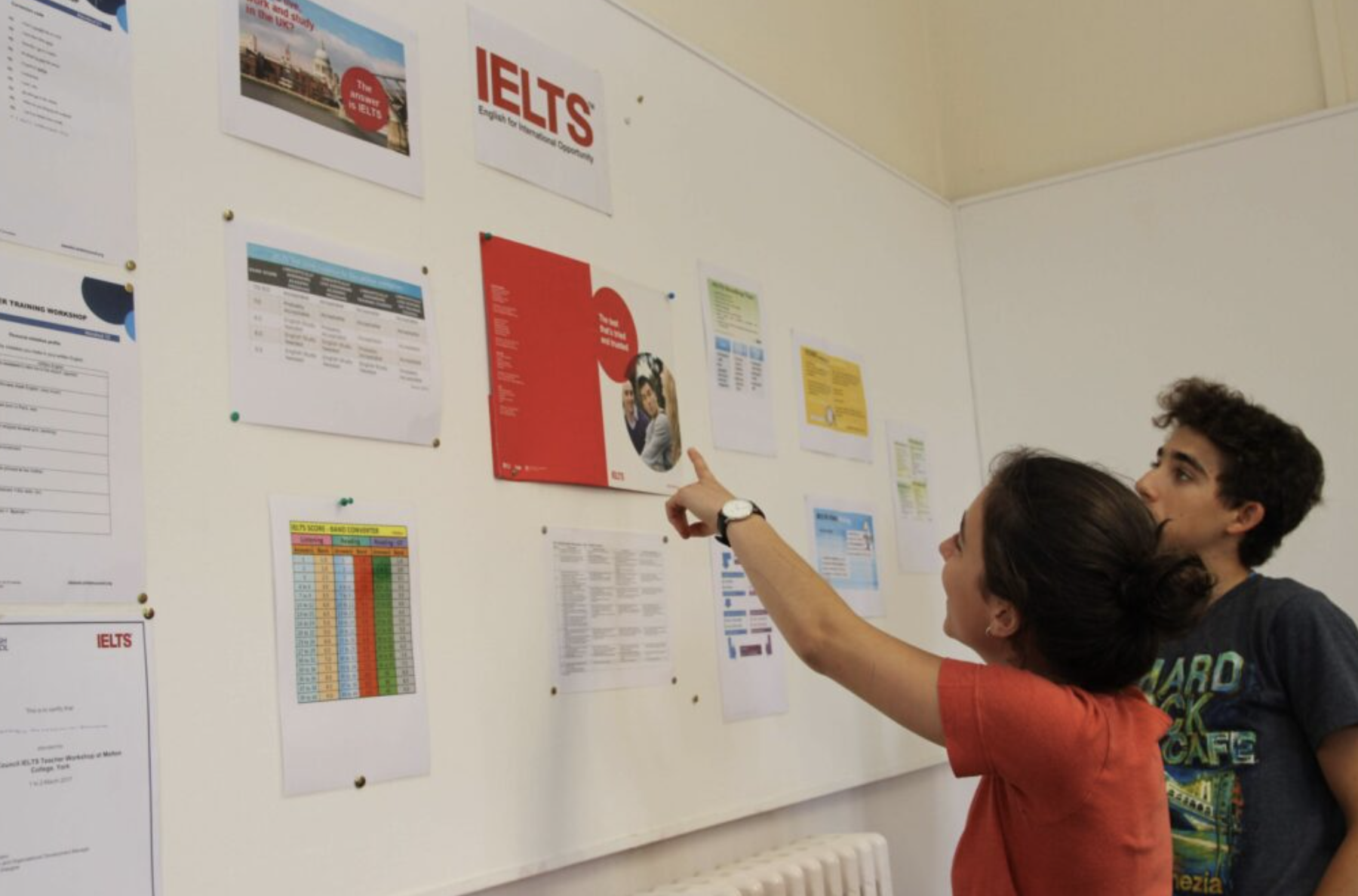 Panel informativo de IELTS