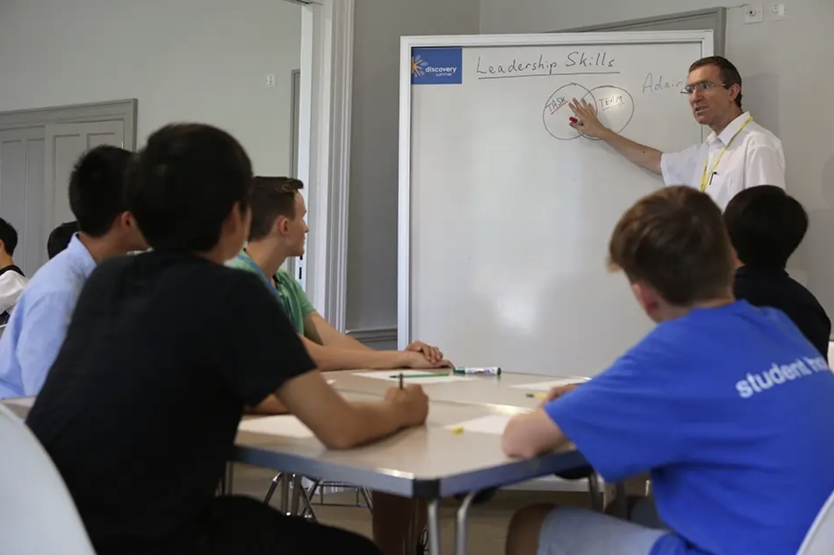 Sesión de liderazgo en clase