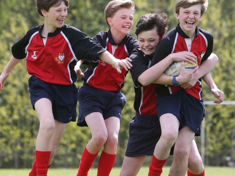 Partido de rugby escolar
